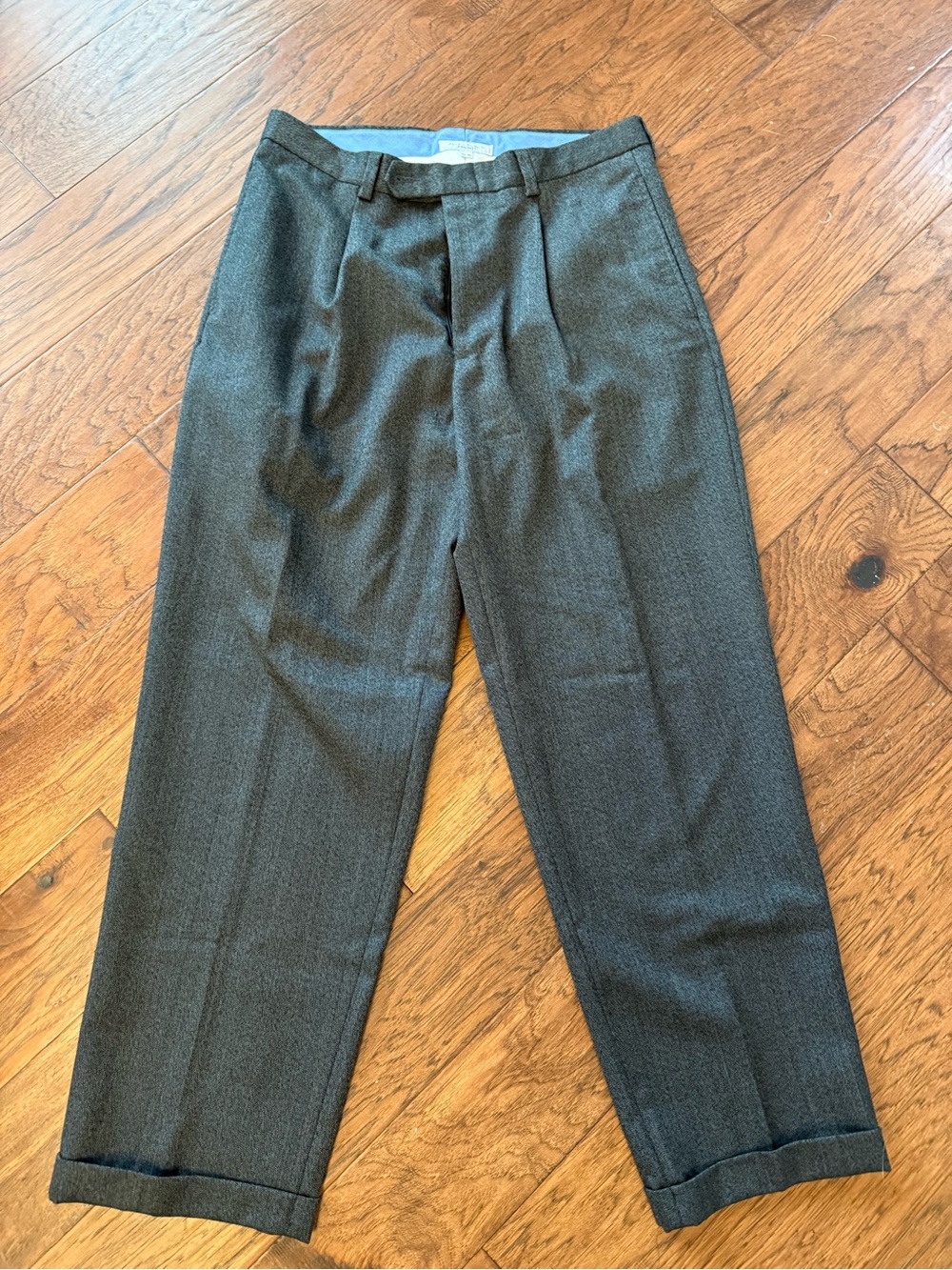 Alex Cannon 34 x 34 Wool-blend Dress Trousers - Gray
